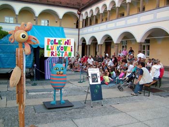 Puppet stage on Rotovz square.